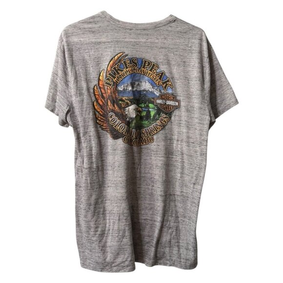 Harley Davidson T Shirt Size Measured Colorado Springs Pikes Peak Eagle USA - Picture 2 of 9